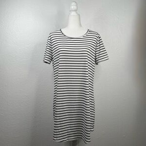 Striped Black and White T-Shirt Dress